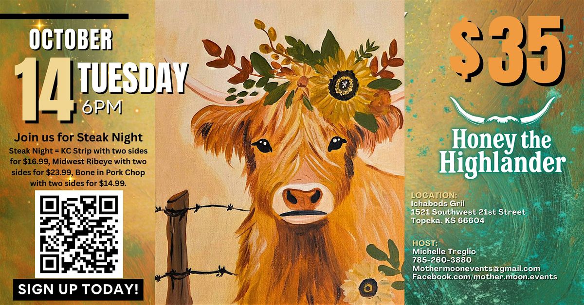 Paint and Steak night @ Ichabod's Grille, Tuesday 10\/14 @ 6-8 PM