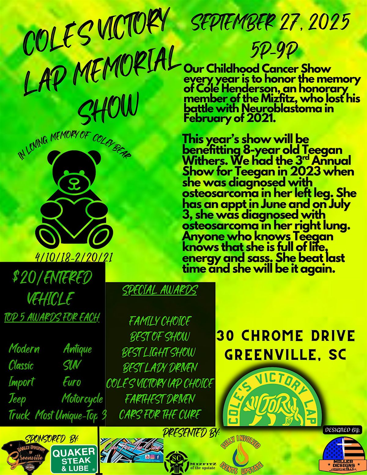 5th Annual Cole's Victory Lap Memorial Show