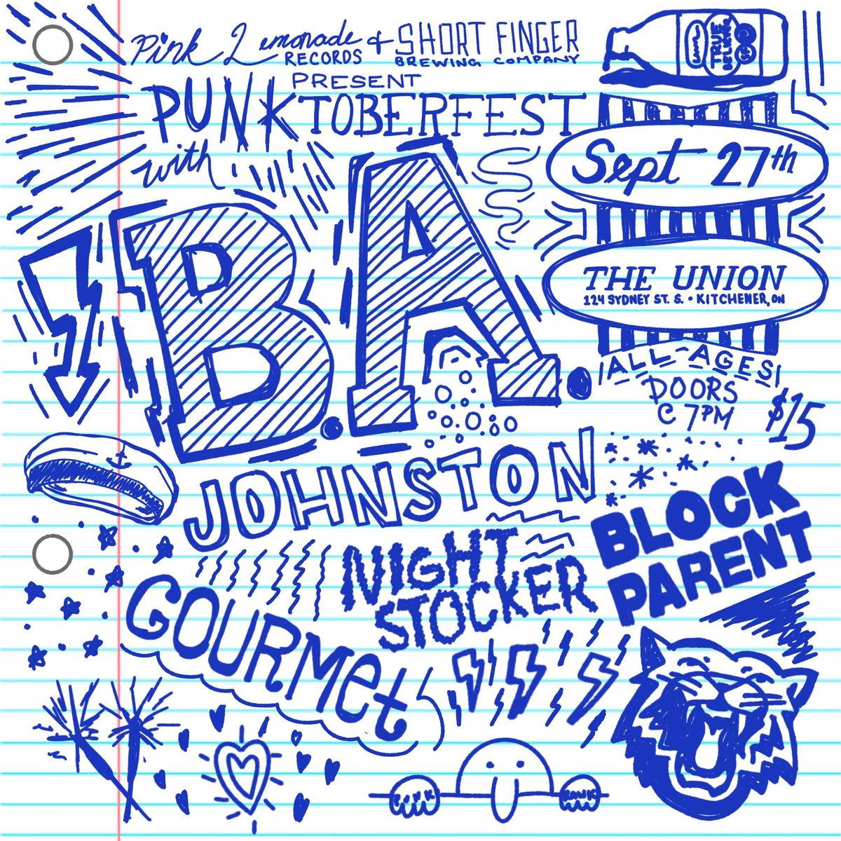 Punktoberfest \/w B.A. Johnston, Block Parent, Gourmet & Night Stocker | Live at The Union 