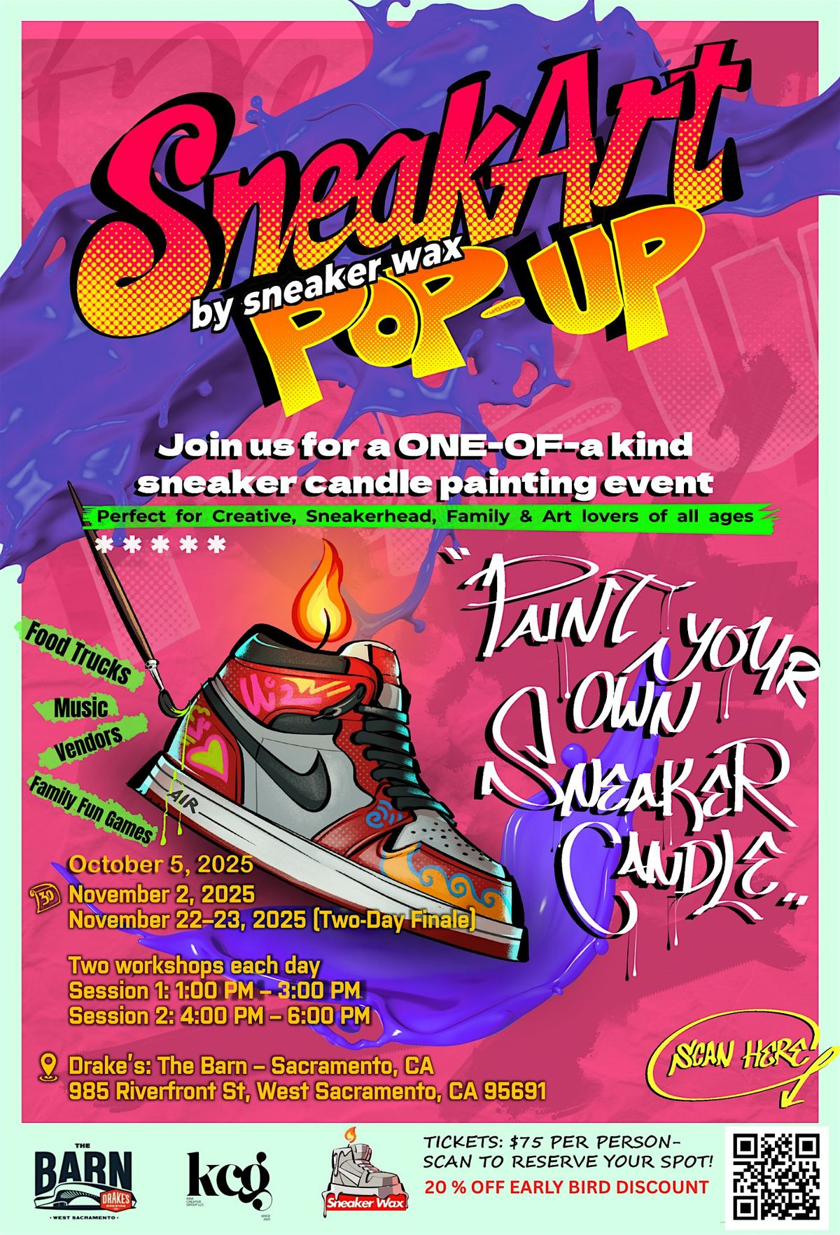 SneakART: Paint Your Own Sneaker Candle | Sacramento Experience
