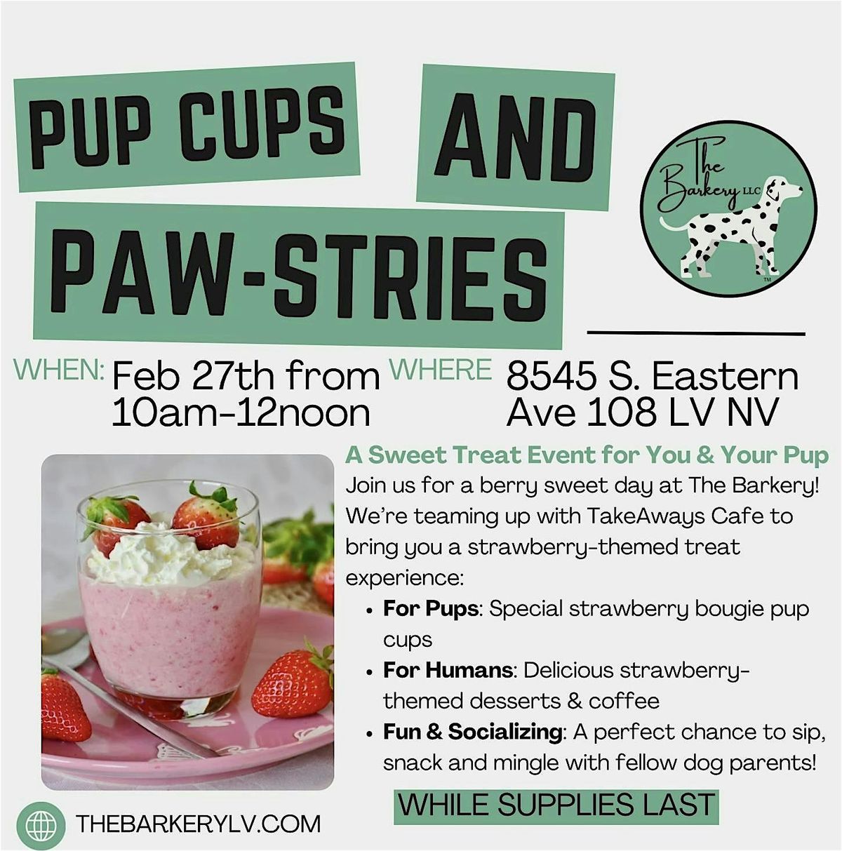 Pup Cups & Paw-Stries