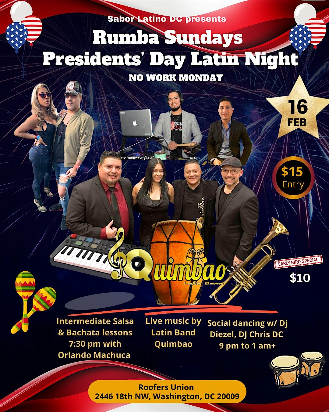 Rumba Sundays: Presidents' Day Latin Night