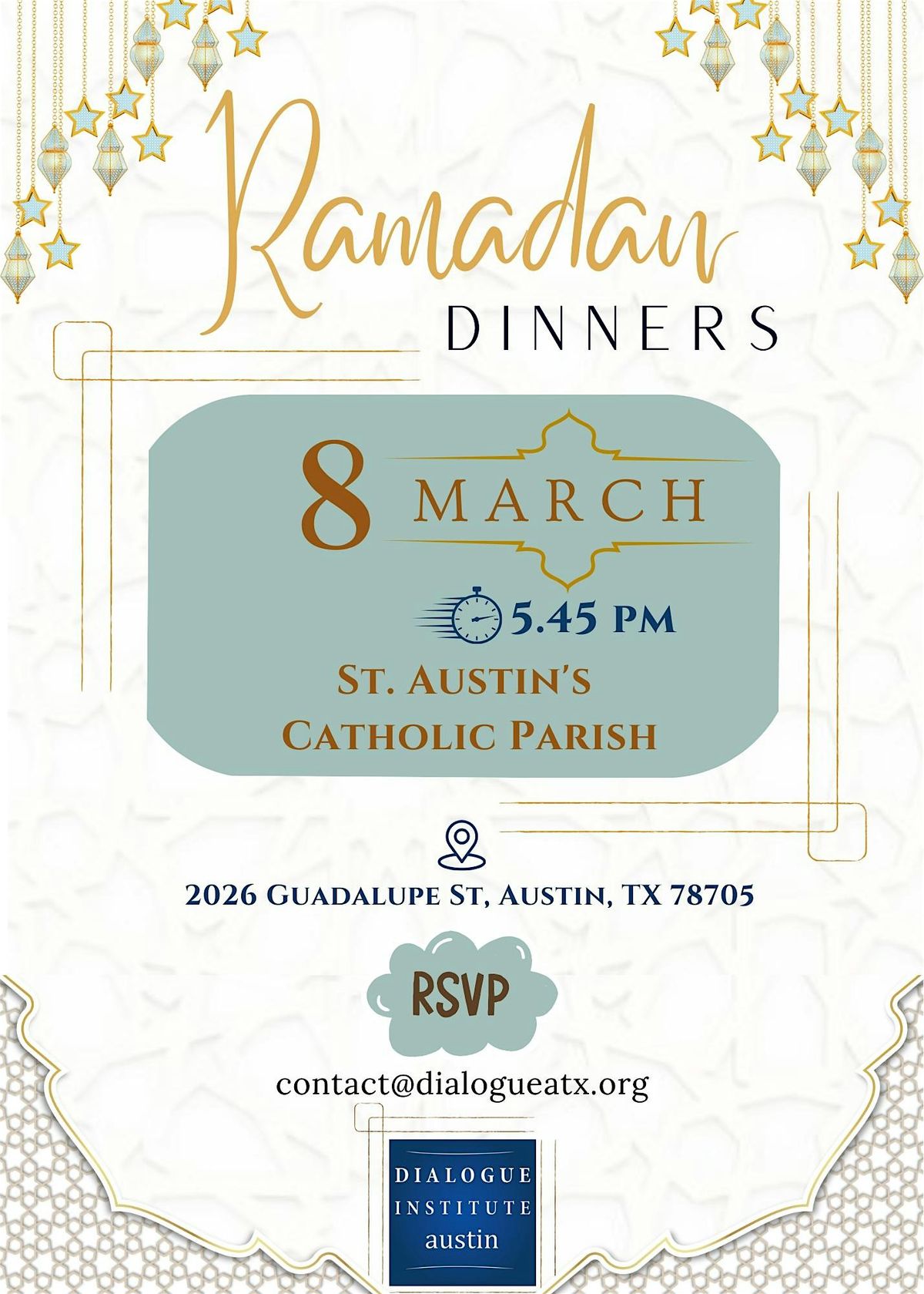 Ramadan Iftar Dinner @St. Austin's Catholic Parish