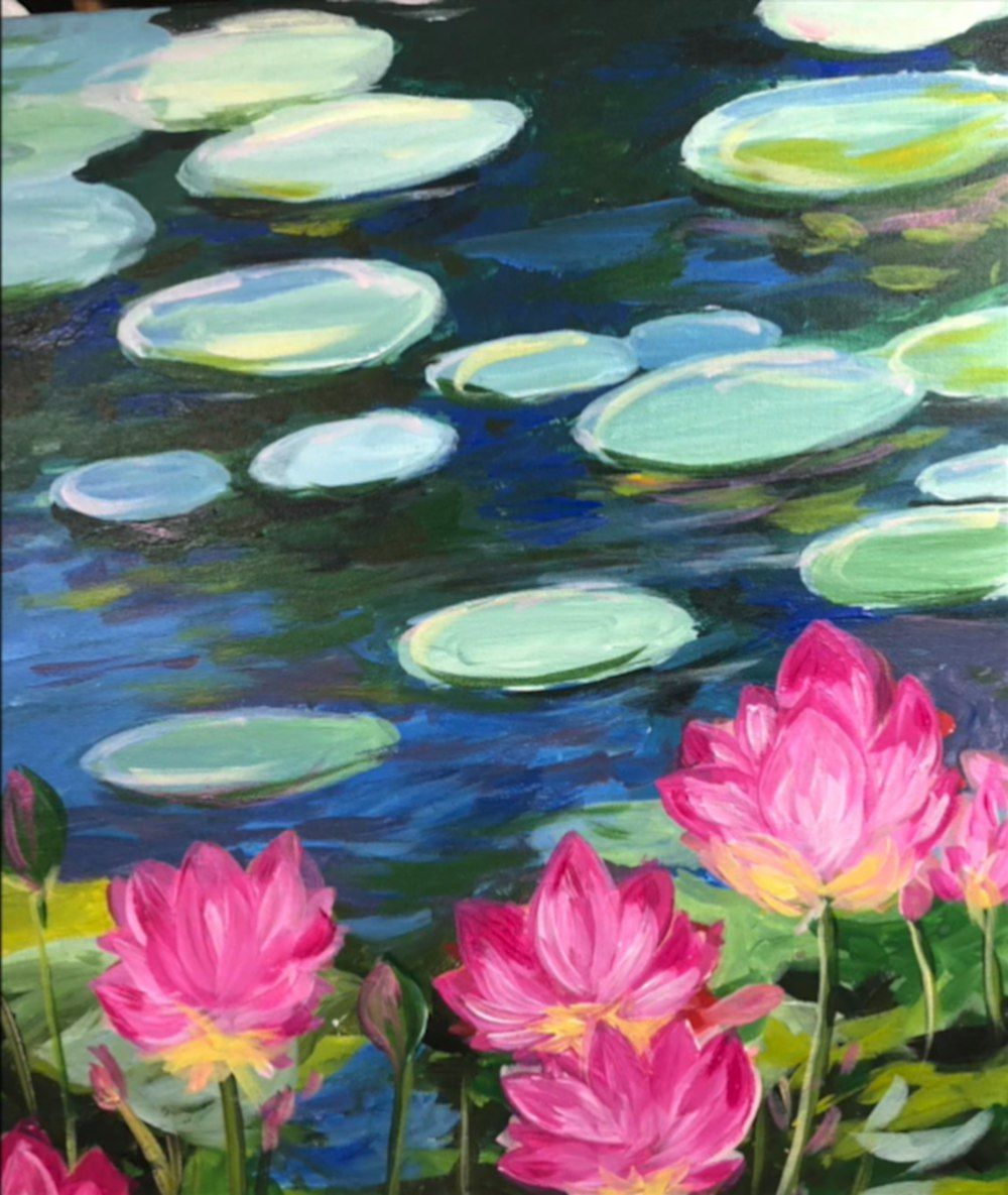 Pond Lilies (August) Sip & Paint