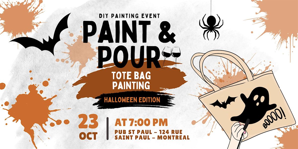 Paint and Pour | Tote Bag Painting Event in Montreal (Old Port)