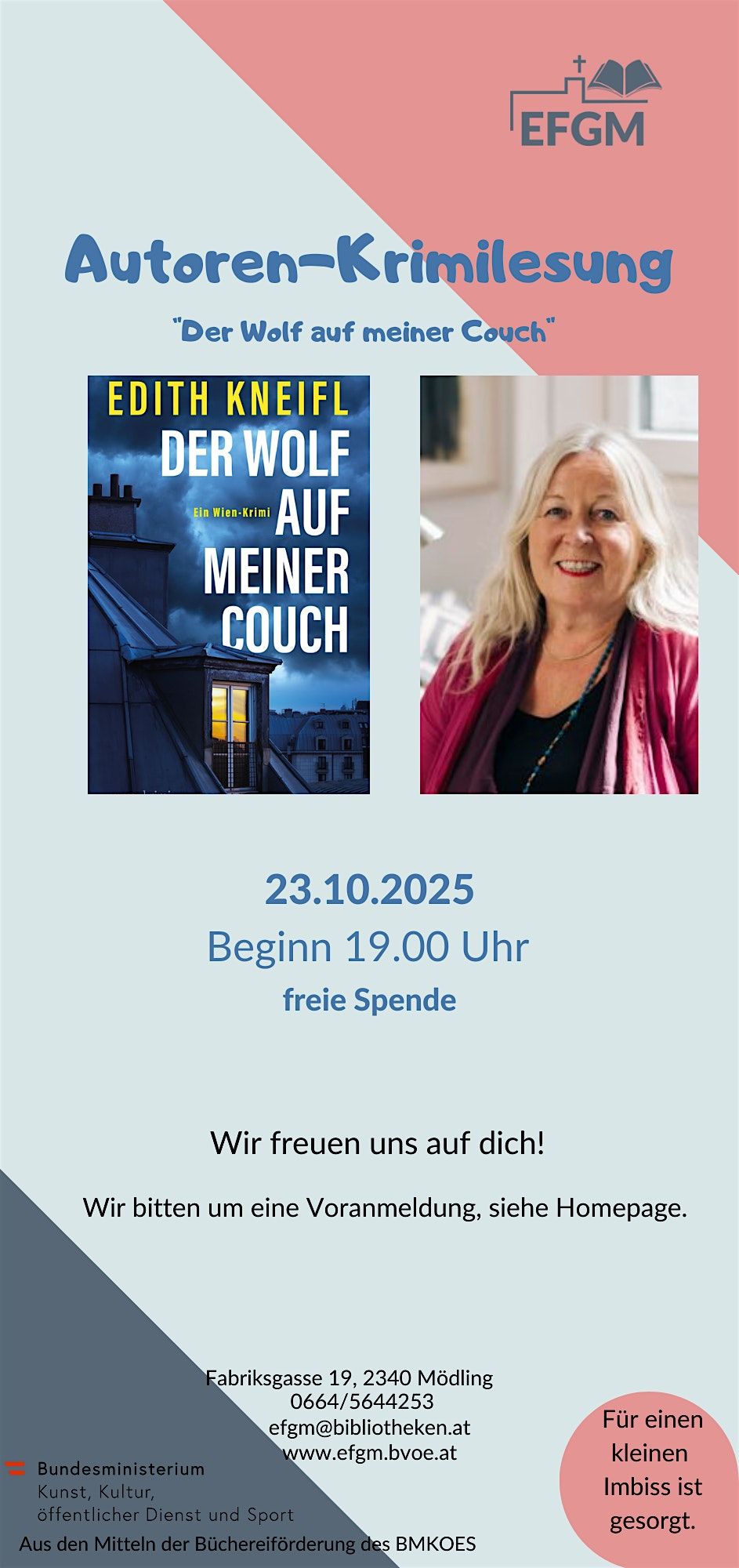 Krimilesung mit Edith Kneifl