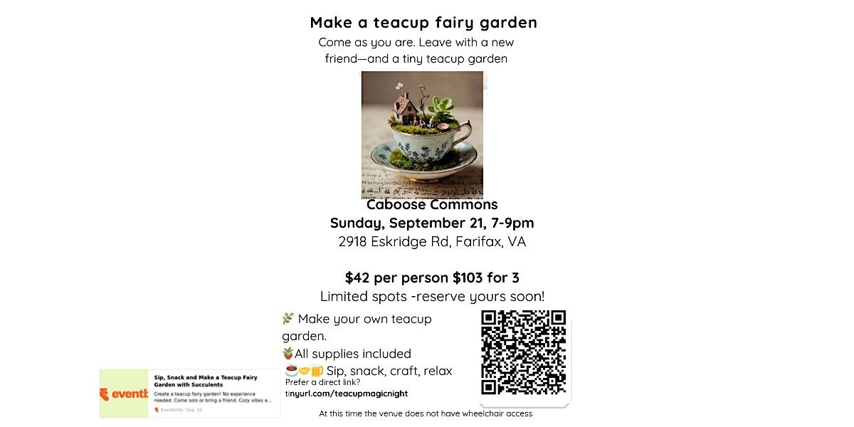 Sip, Snack and Make a Teacup Fairy Garden with Succulents
