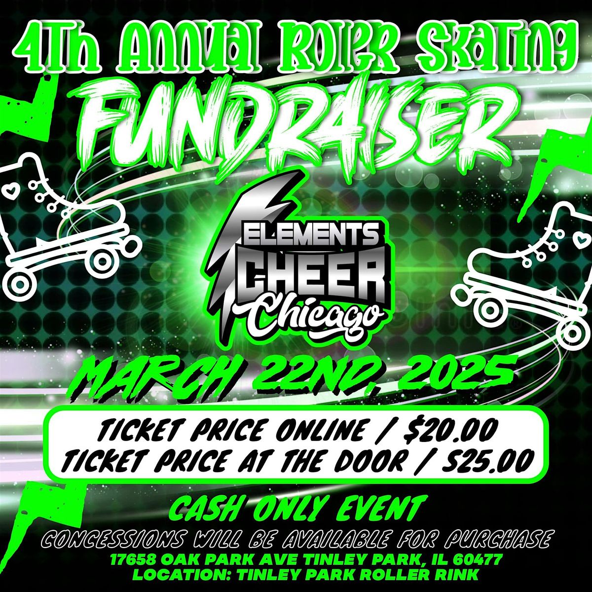 Elements Cheer 4th Annual Skate Party