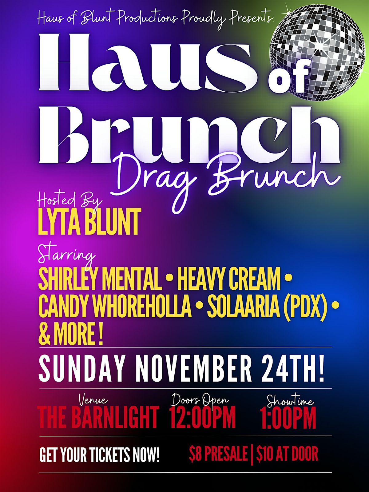 HAUS OF BRUNCH DRAG BRUNCH with Lyta Blunt and Haus of Blunt!