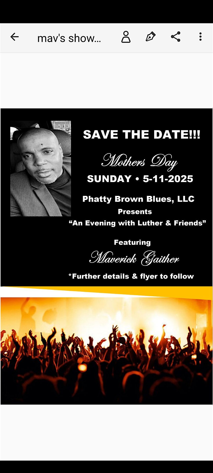 Phatty Brown Blues presents  "A Tribute to Luther & Friends"