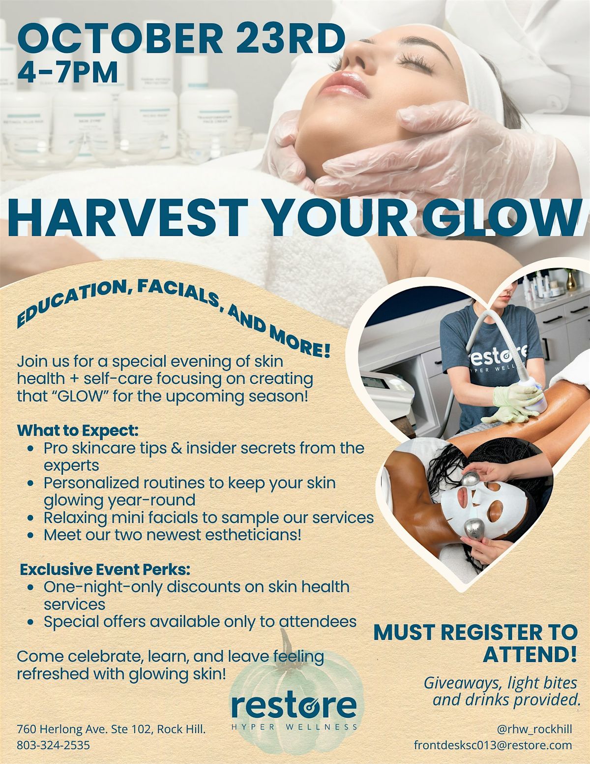 Harvest Your Glow - Skin Health Event!