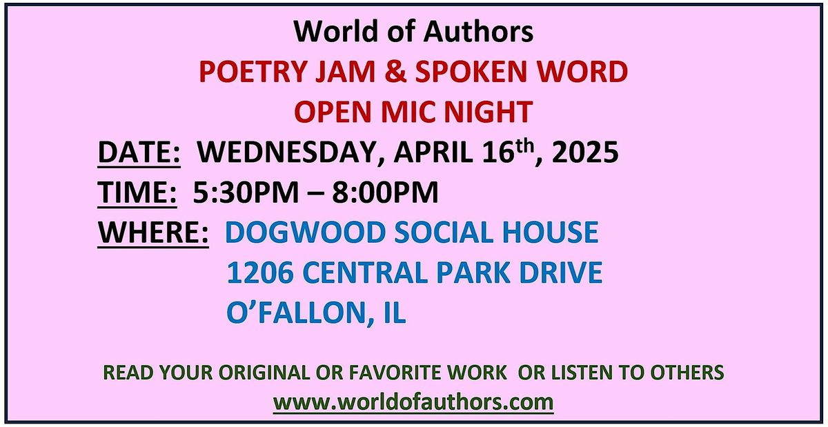 Poetry Jam and Spoken Word Open Mic Night