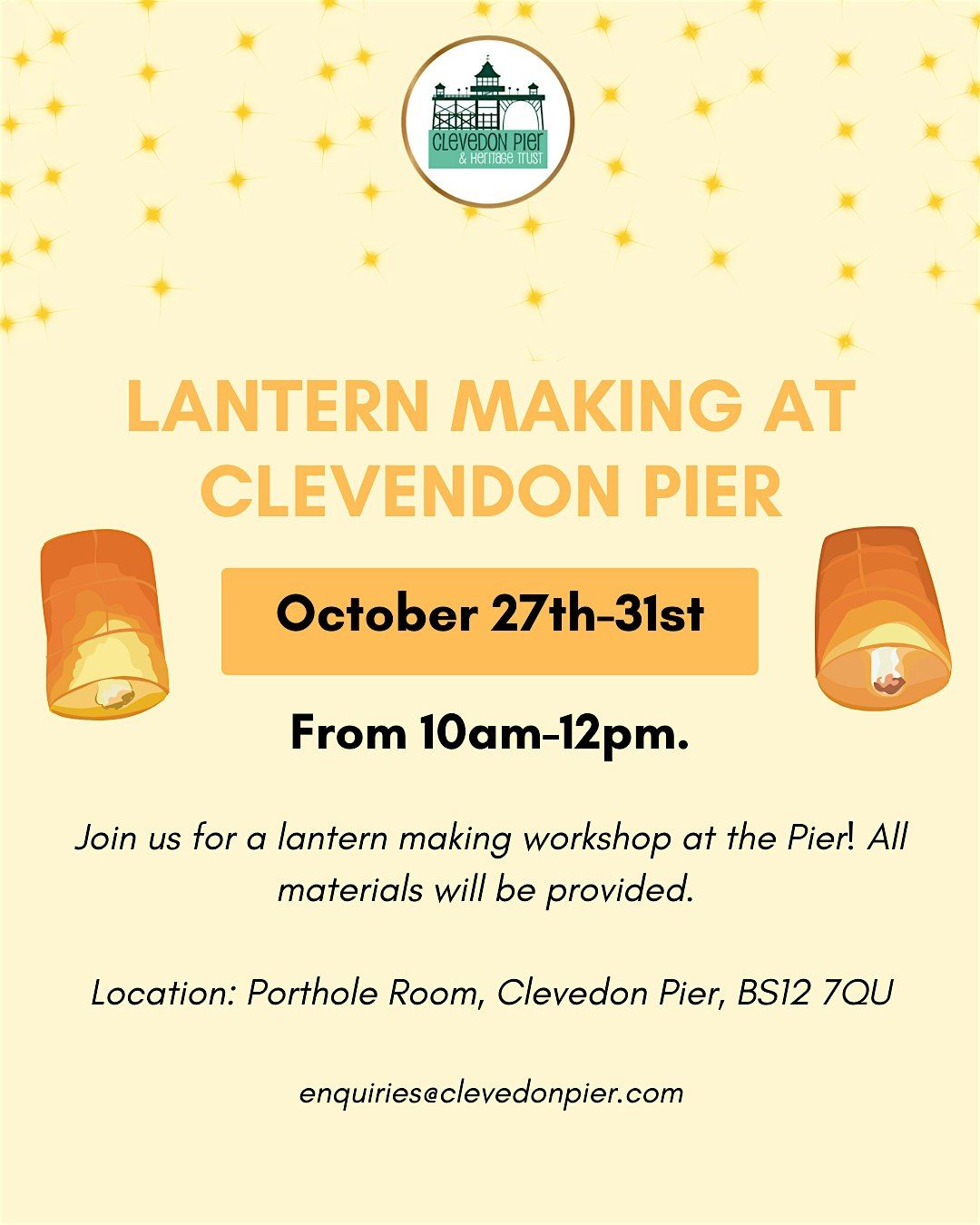 Lantern Making Workshop at Clevedon Pier