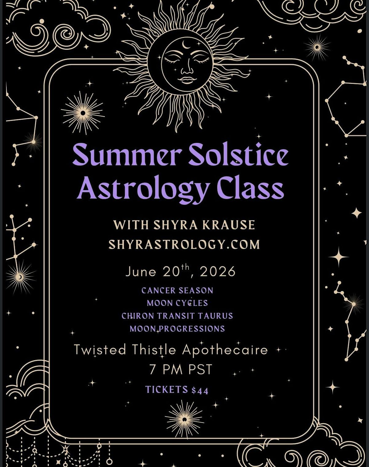 Summer Solstice Astrology Class