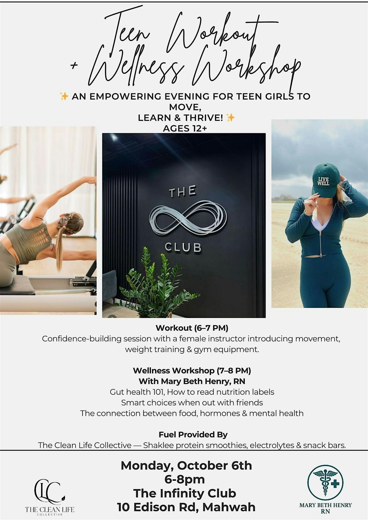 Teen Workout + Wellness Workshop