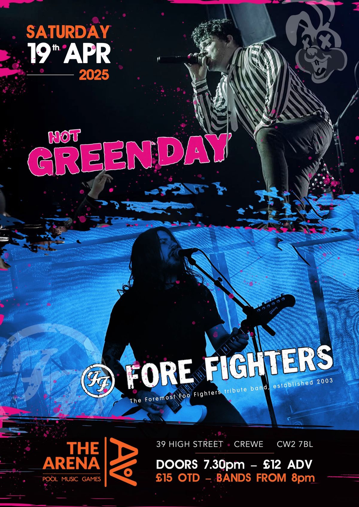 Fore Fighters and Not Green Day Double Header with Rock Disco