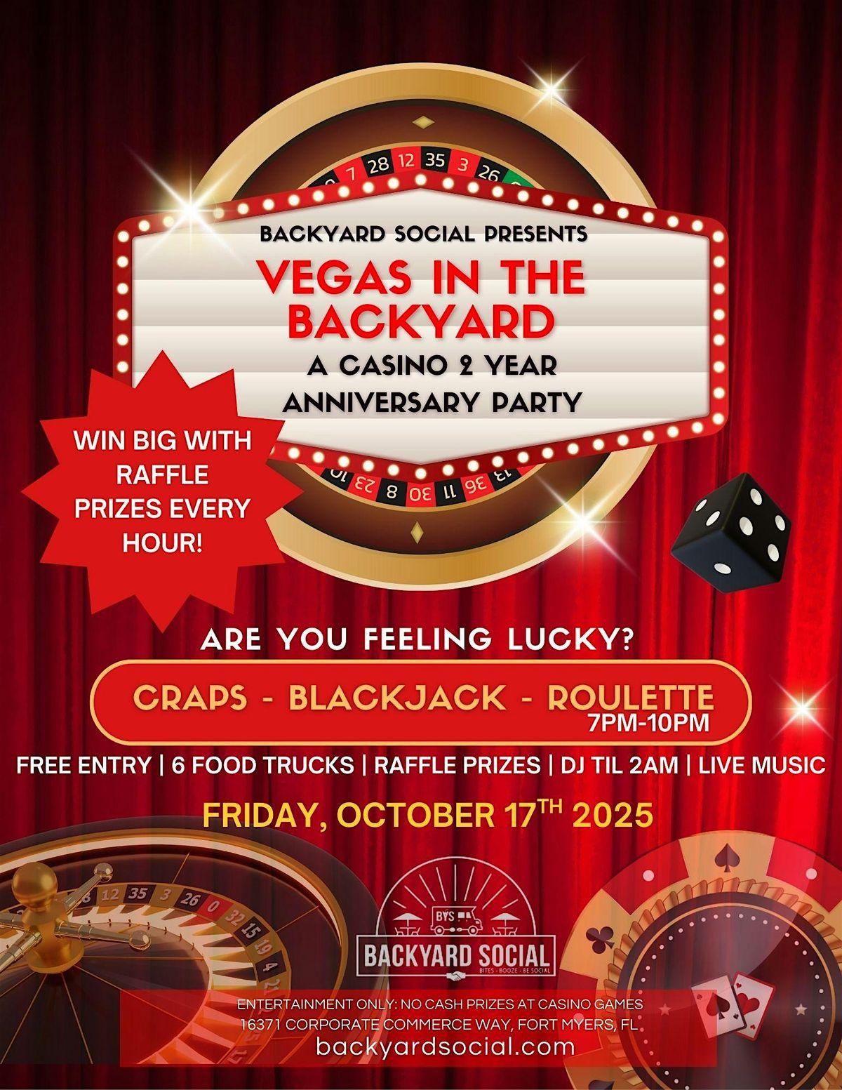 Vegas in the Backyard: A Casino 2 Year Anniversary Party