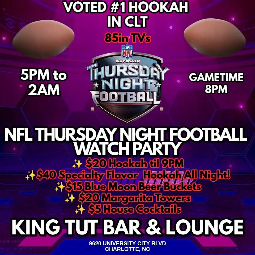 NFL Thursday Night Watch Party! ($15 Beer Bucket Specials, Hookah and more!