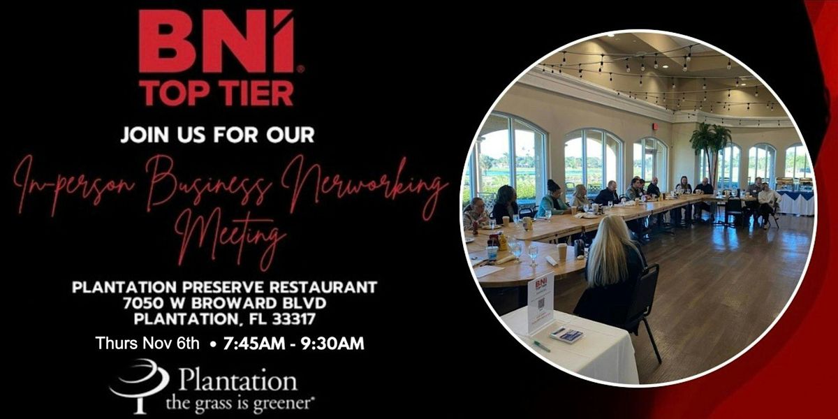 The Early Bird Gets the Referrals: BNI Top Tier  Networking Breakfast