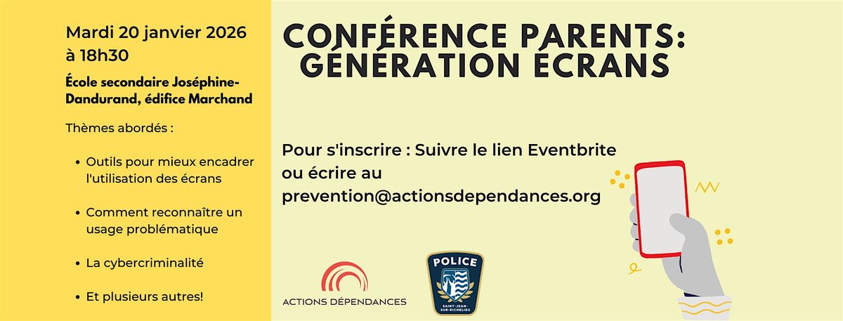 Conf\u00e9rence parents: G\u00e9n\u00e9ration \u00c9crans