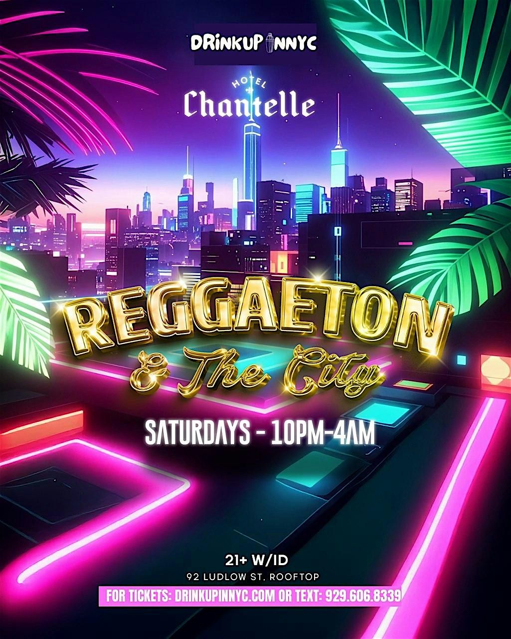 Reggaeton & The City Rooftop Party | Hotel Chantelle NYC: Sat, 10\/11