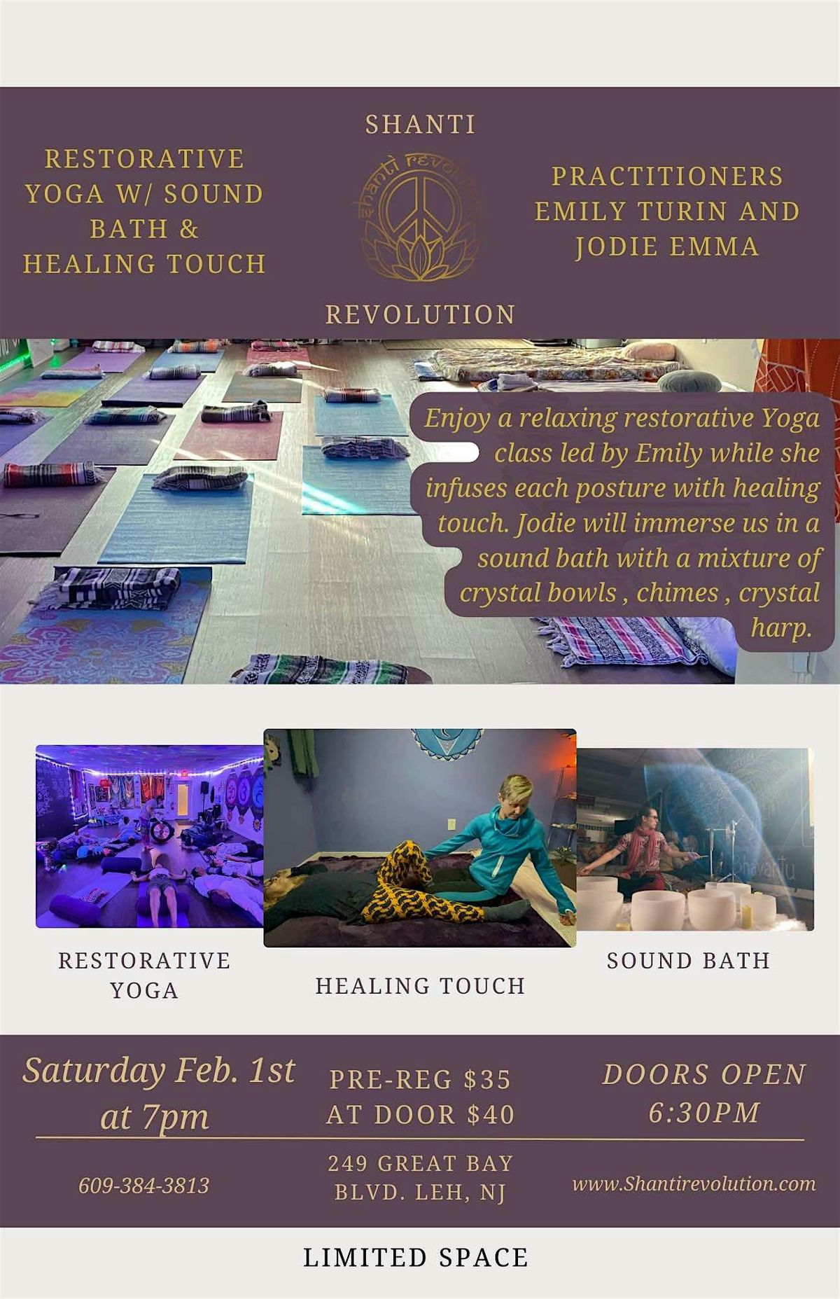 Restorative Yoga w\/ Healing Touch & Sound Bath