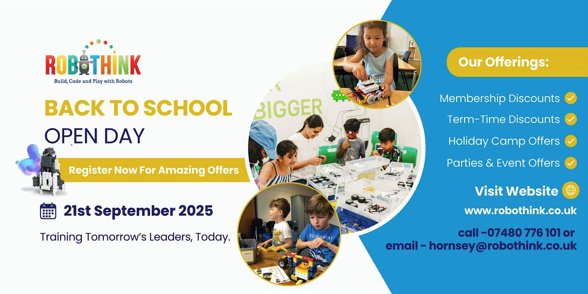RoboThink Hornsey Back 2 School Open Day