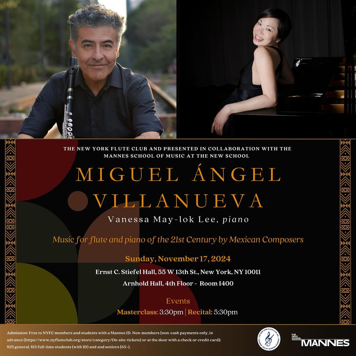 The New York Flute Club Welcomes Miguel \u00c1ngel Villanueva (Mastery Class and Recital)