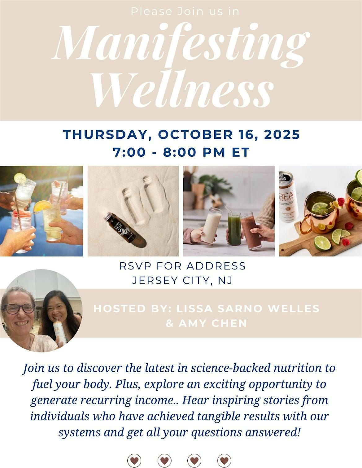 MANIFESTING WELLNESS: Tasting Party & Opp'ty Mtg 10.16.25