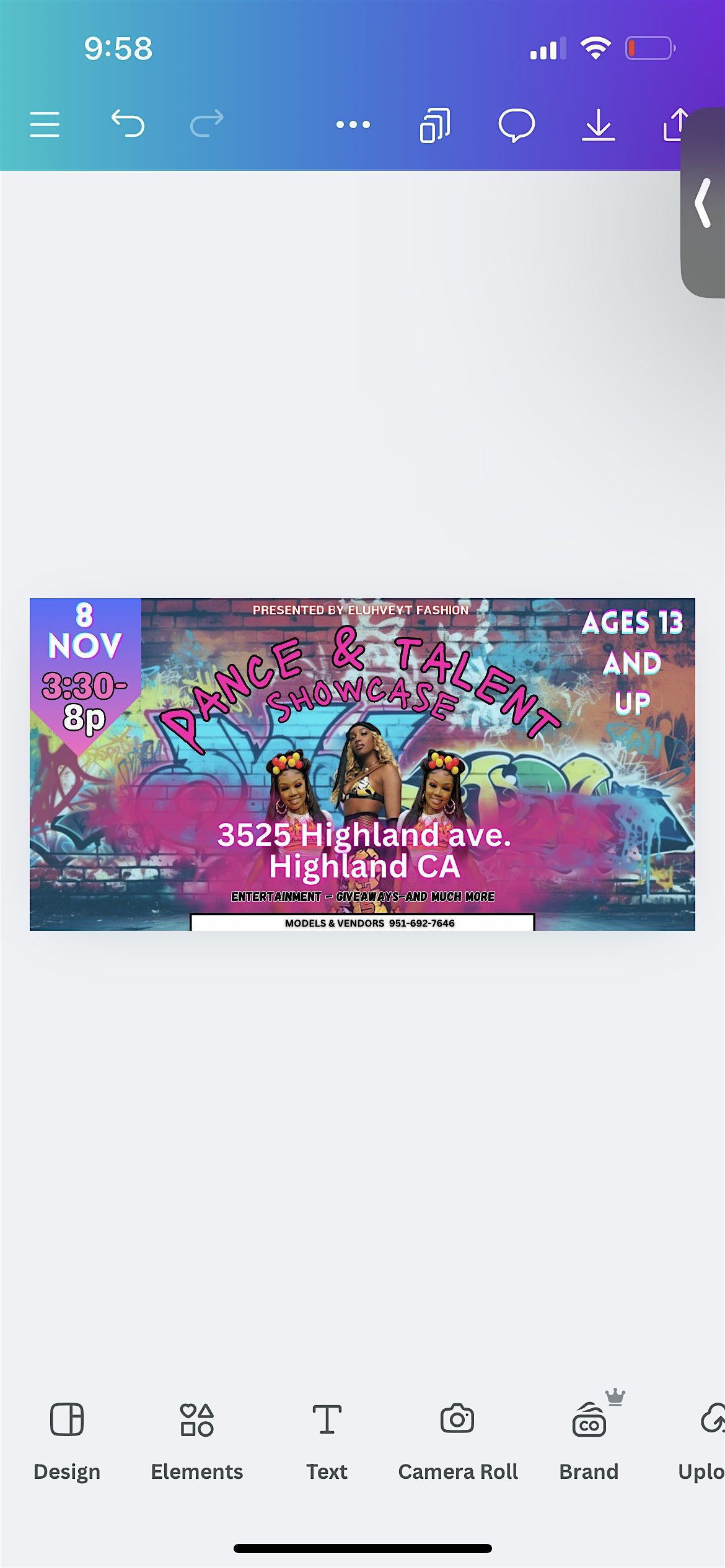 San Bernardino DANCE & TALENT  SHOWCASE  SIGNUP