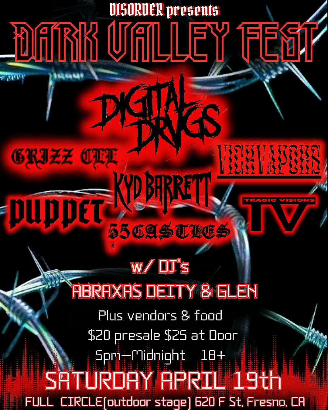 Disodrer Presents Dark Valley Fest ft. Digital Drvgs,Grizz Cll,Vick Vapors