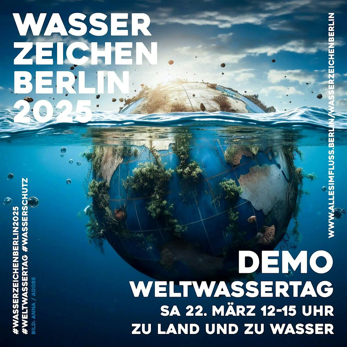 WasserZeichenBerlin 2025 Demo zum Weltwassertag am 22. M\u00e4rz 2025