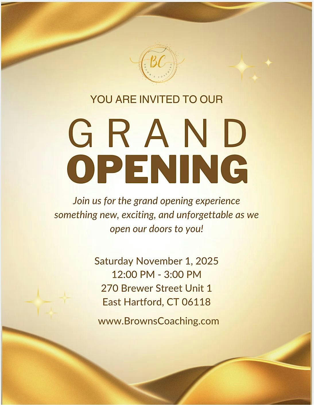 Brown\u2019s Coaching Grand Opening