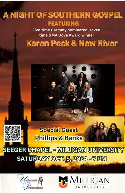 A Night of Southern Gospel - Karen Peck and New River with special Guests "Phillips & Banks"