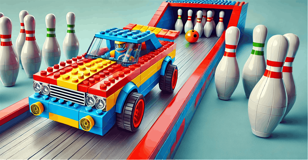 LEGO School Holiday Program - Car Ten Pin Bowling