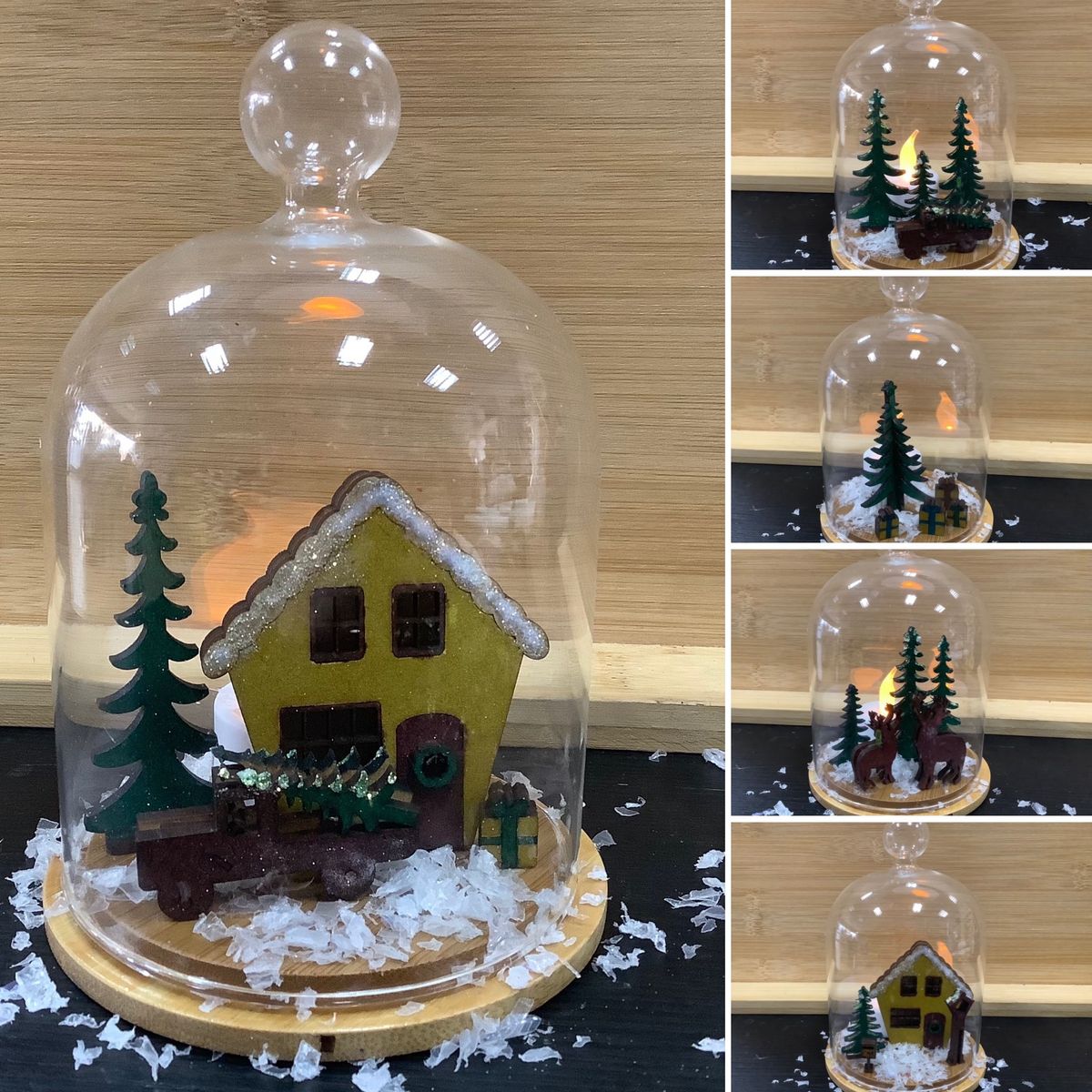 Glass dome Christmas scene \u00a315