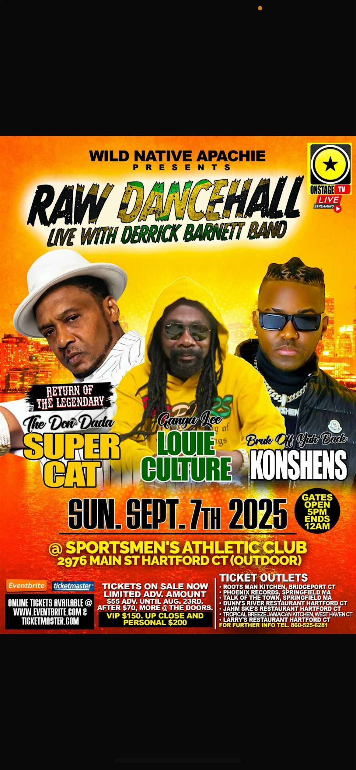 Supercat Konshens Louie Culture Hartford CT September 7, 2025.