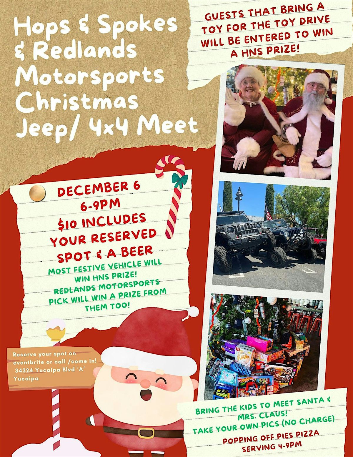 Festive Christmas Jeep\/4x4  Meet: Bring the kids: Pictures with Santa