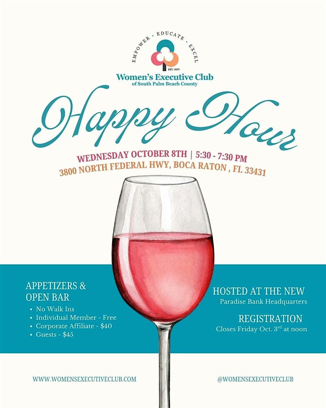 October Cocktail Party with The Women's Executive Club