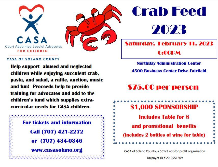 CASA Crab Feed, 4500 Business Center Dr, Fairfield, CA 945346888