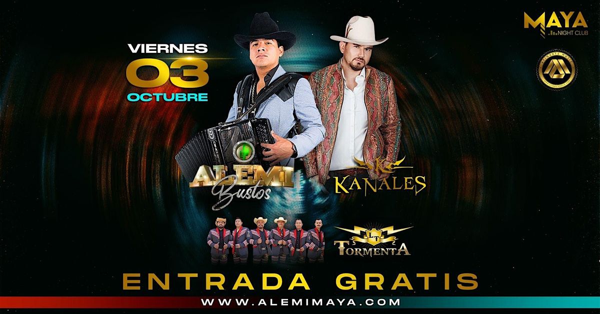 Alemi Bustos y Kanales en concierto \u2022 Entrada Gratis @ Maya Nightclub