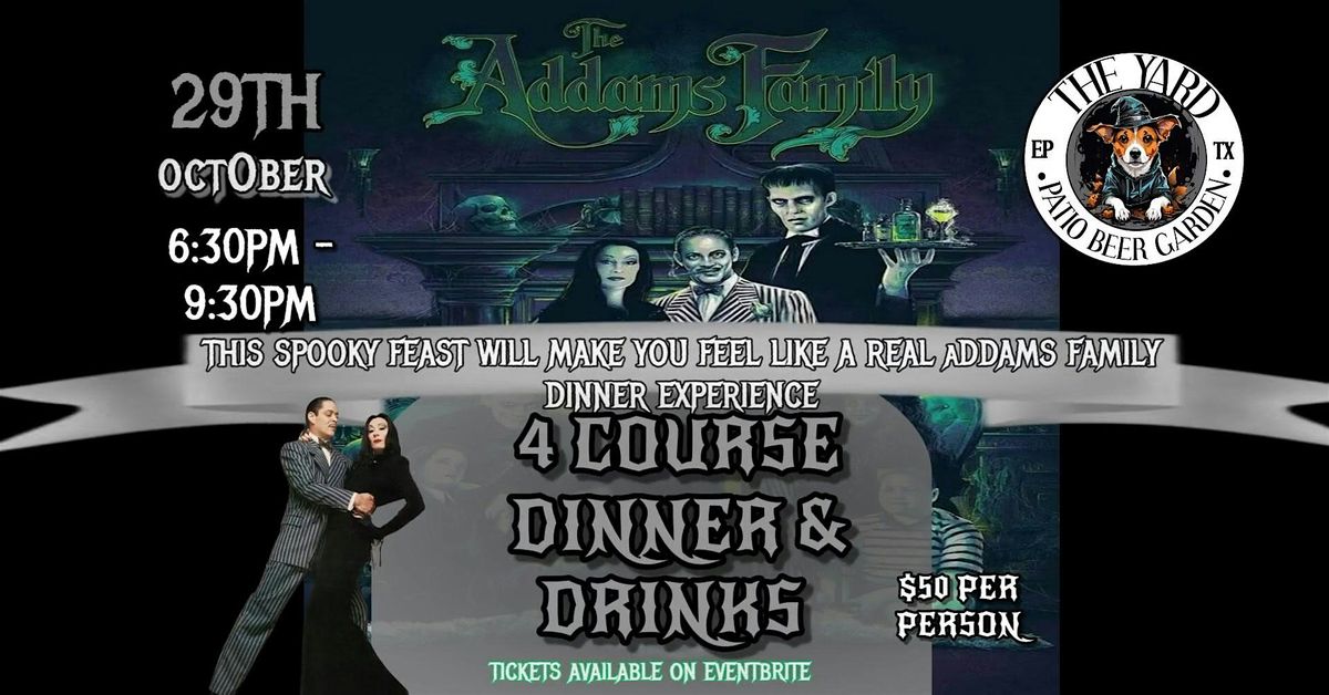 The Addams Family Inspired 4 Course Dinner and Drinks