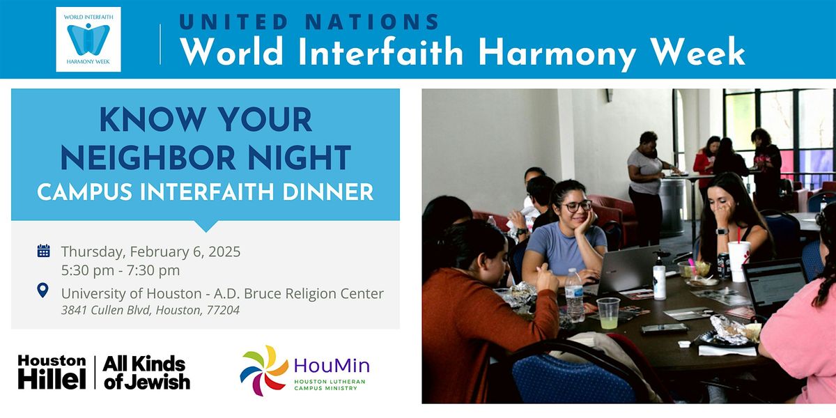 World Interfaith Harmony Week: Know Your Neighbor Night