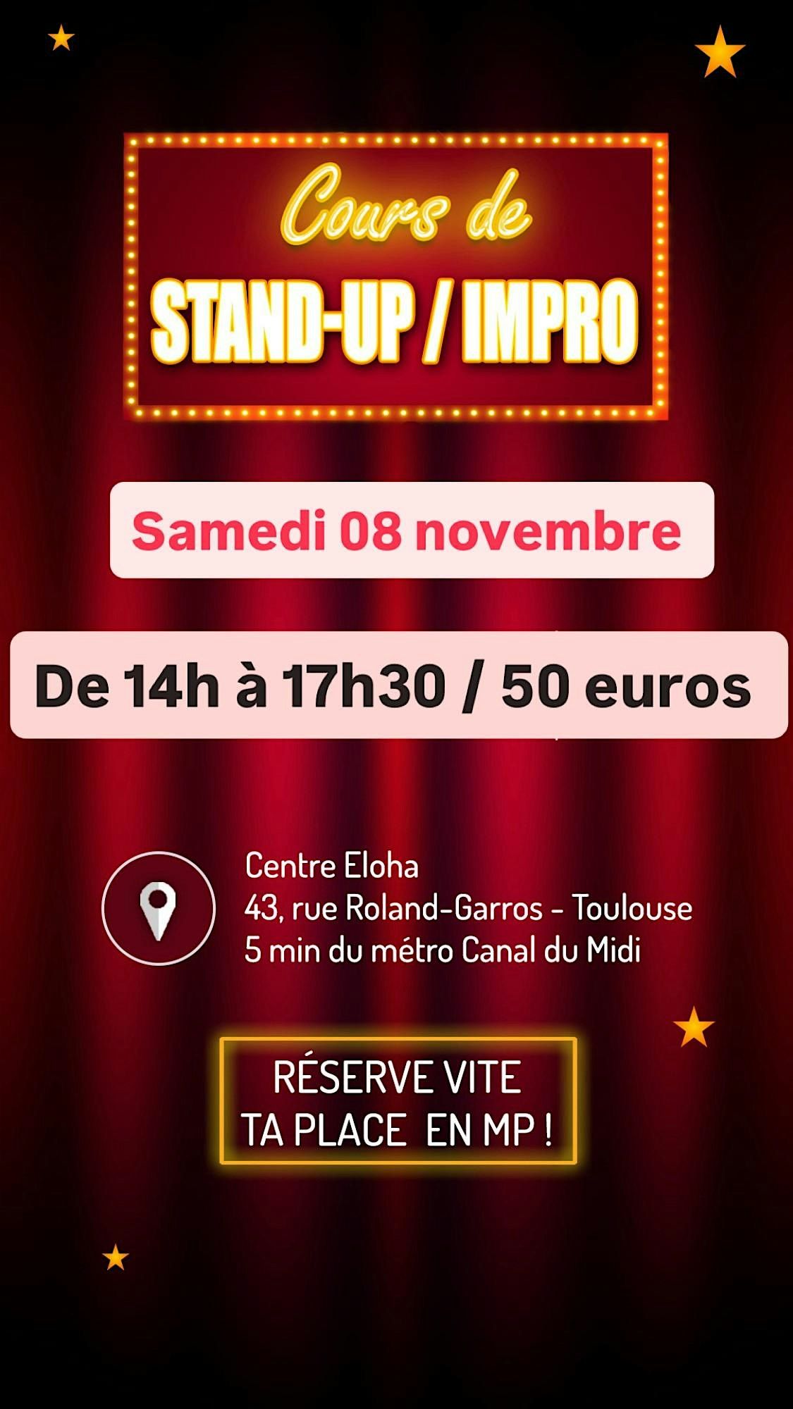 Atelier \/ Cours de stand up (Mensuel) - Humour & Impro
