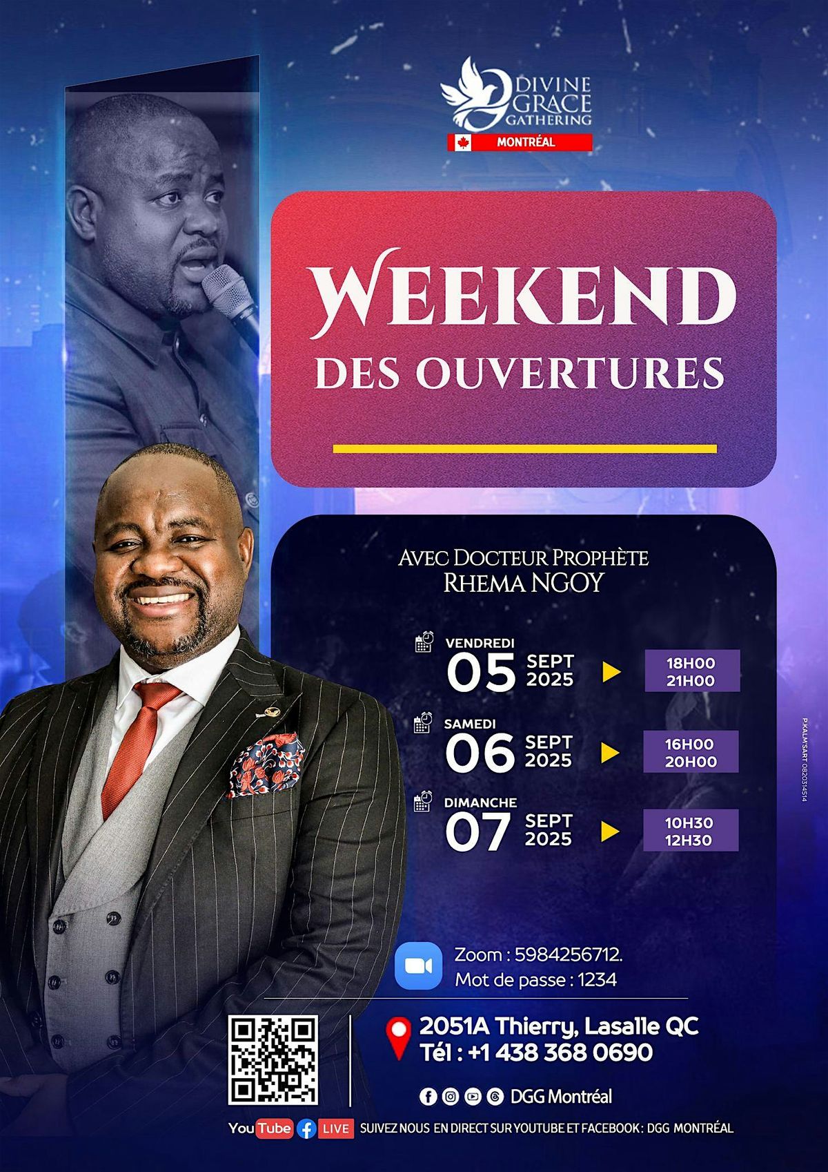 Weekend des ouvertures avec le Docteur Rhema Ngoy