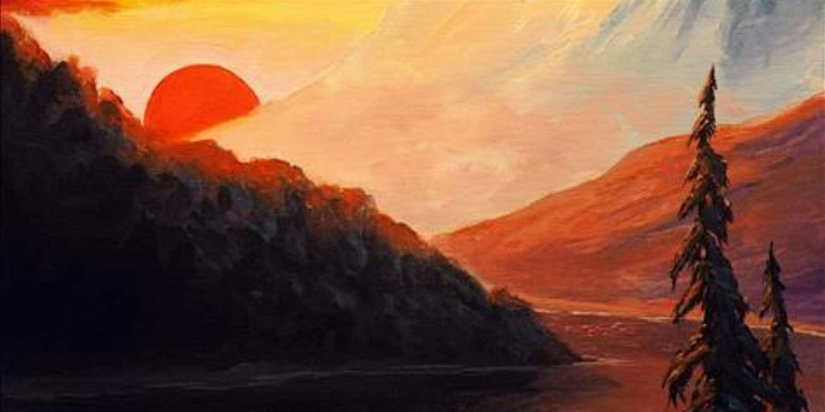 Majestic Mountains at Sunset - Paint and Sip by Classpop!\u2122