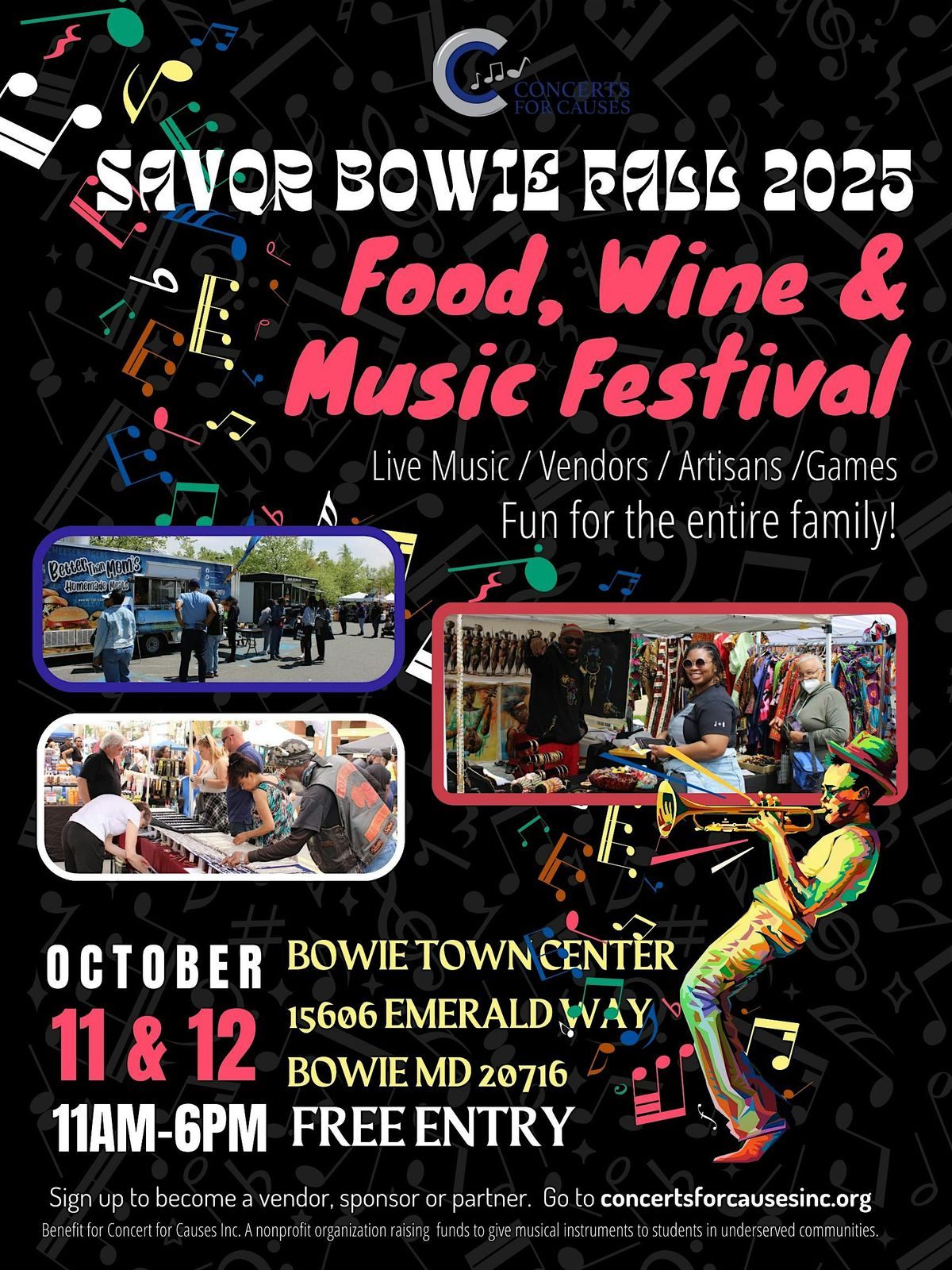Savor Bowie Fall Fest Food Wine and Music Festival 2025 10\/11and10\/12