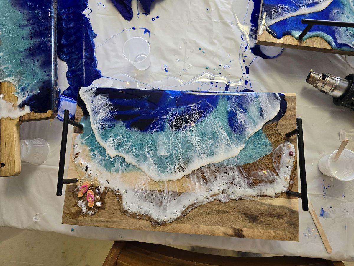 2nd wave on your Resin Ocean cheese board class