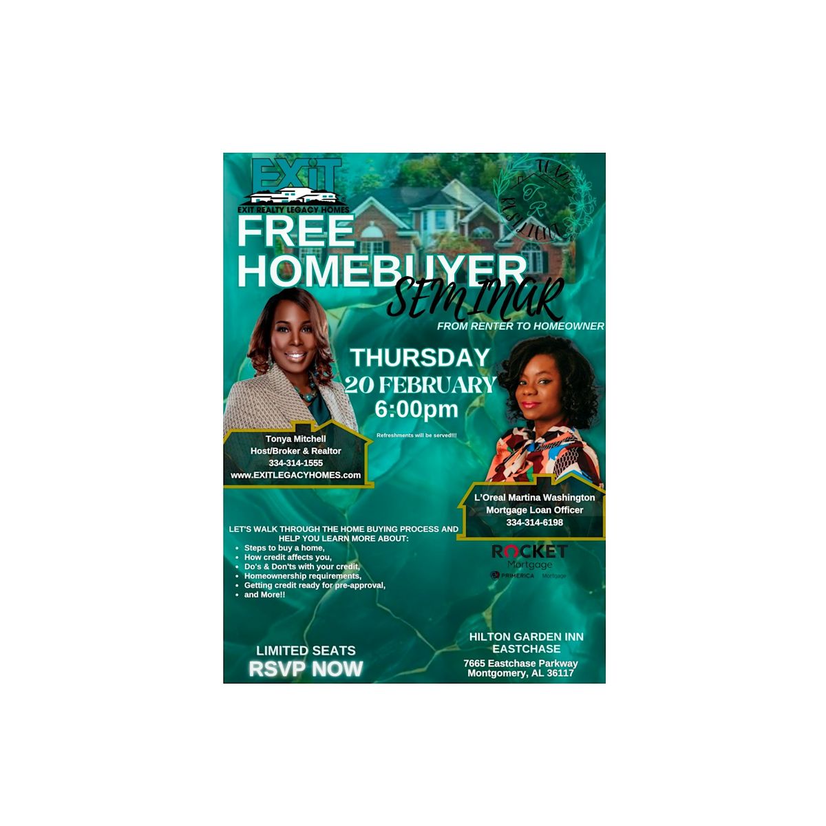 FROM RENTER TO HOMEOWNER- HOMEBUYER SEMINAR