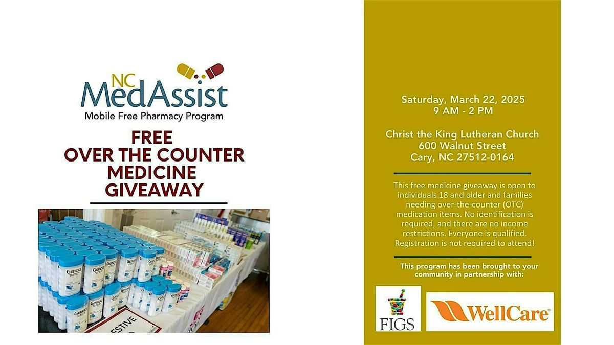 Wake County Over-the-Counter Medicine Giveaway  and Community Event